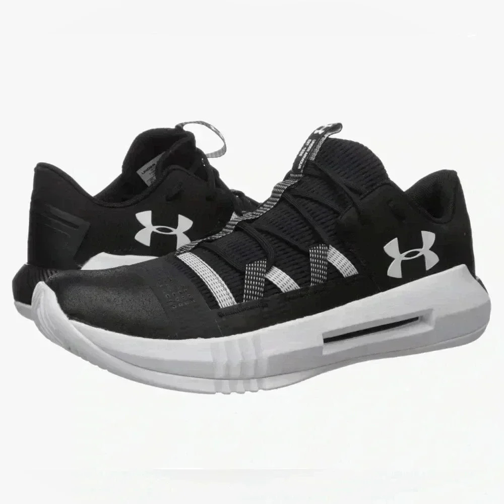 Women’s Block City 2.0 Volleyball Shoes Size 7.5 Under Armour Black/White